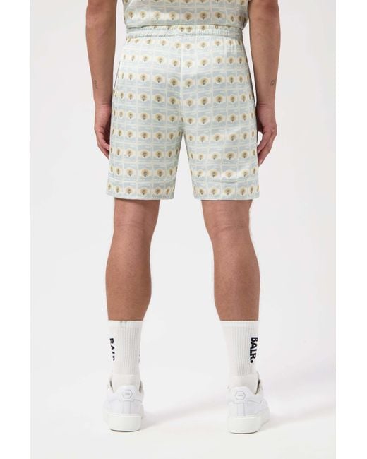 BALR Blue Elastic Waist Shorts for men