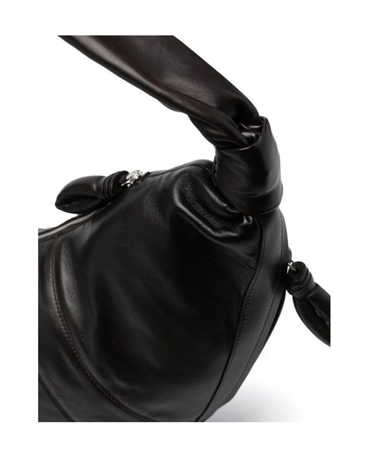 Lemaire Black Large Croissant Zipped Shoulder Bag for men