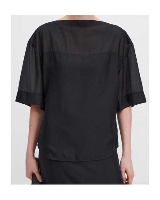 Filippa K Black Sheer Tee