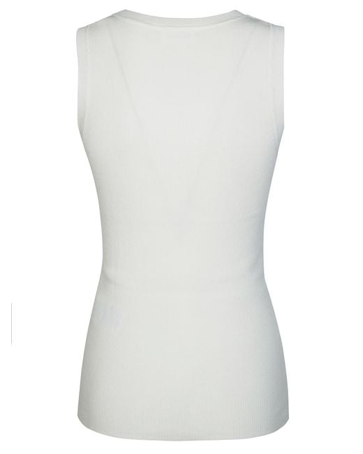 P.A.R.O.S.H. Gray P.A.R.O..H. Ribbed Scoop-Neck Tank Top