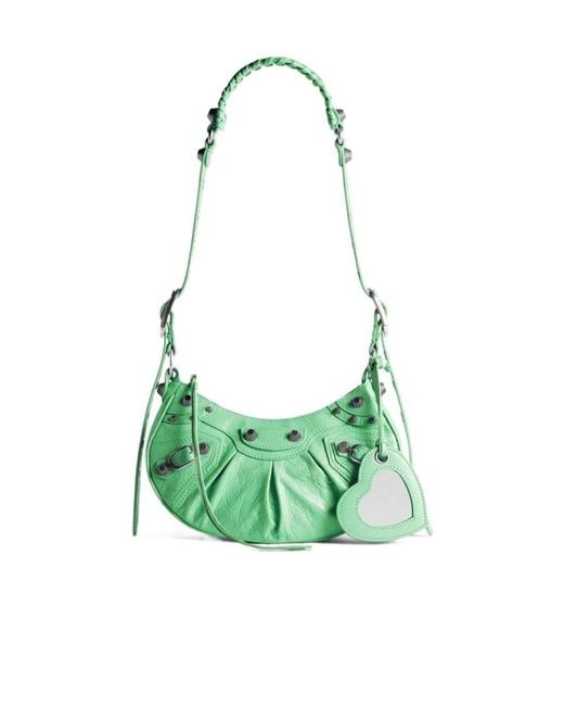 Balenciaga Green Le Cagole Zipped Xs Shoulder Bag