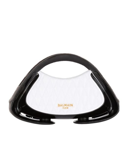 Balmain Black Jolie Madame Logo Plaque Handbag