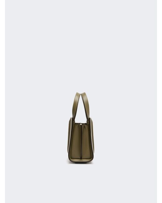 Max Mara Green Panelled Leather Clutch Bag