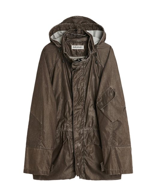Our Legacy Brown Horizon Hooded Jacket for men