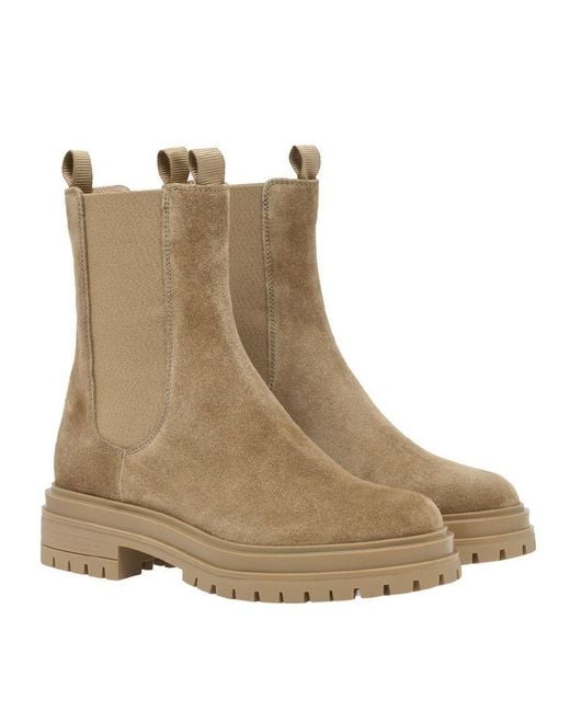 Gianvito Rossi Brown Chester Round Toe Ankle Boots