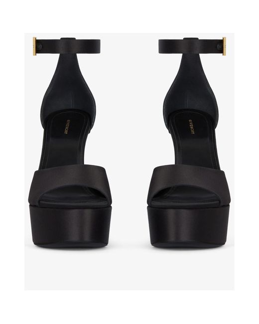 Givenchy Black 4G Liquid Platform Sandals