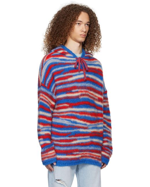 ERL Blue Long-Sleeved Sweater for men