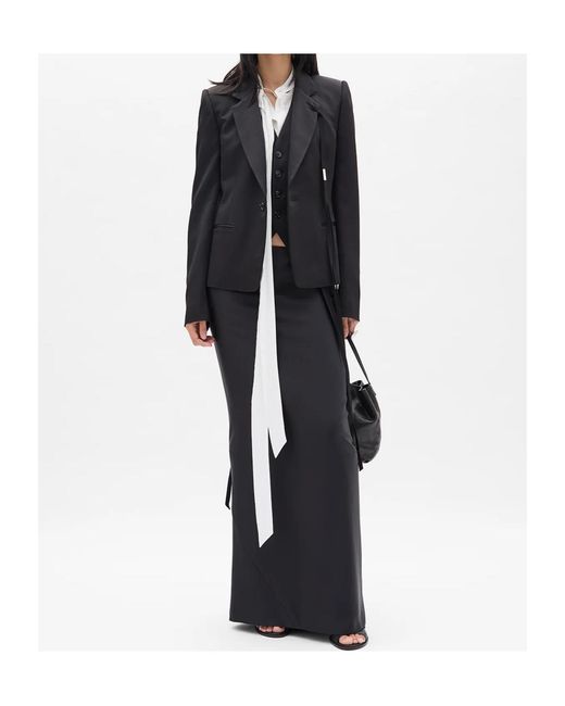 Ann Demeulemeester Black Tiuku V-Neck Tailored Waistcoat