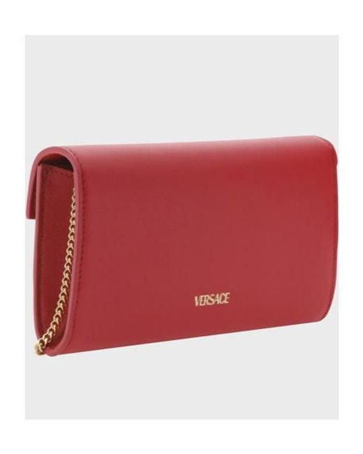 Versace Red Chain-Linked Mini Shoulder Bag