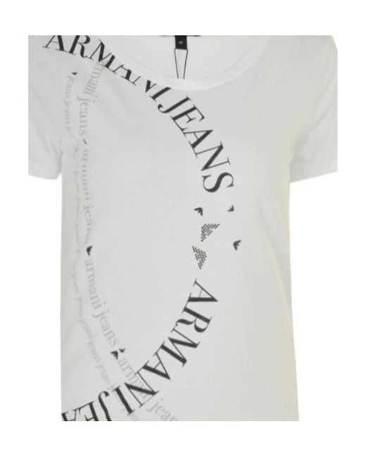 Armani Jeans White Printed T-Shirt