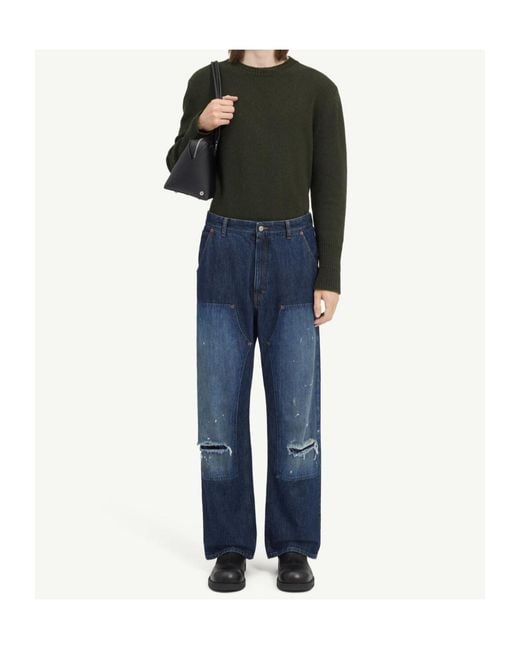 MM6 by Maison Margiela Blue Straight-Leg Jeans for men