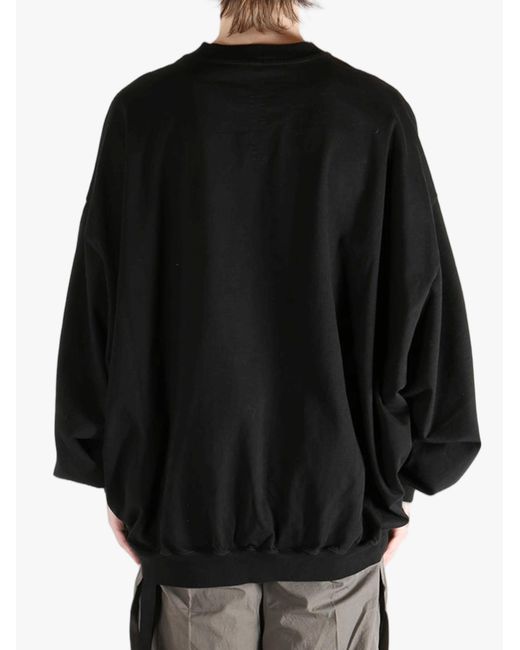 Rick Owens Black Hun Logo Printed T-Shirt for men