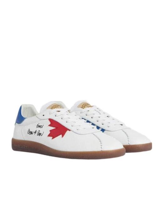 DSquared² Pink Maple Leaf Rebels Sneakers for men