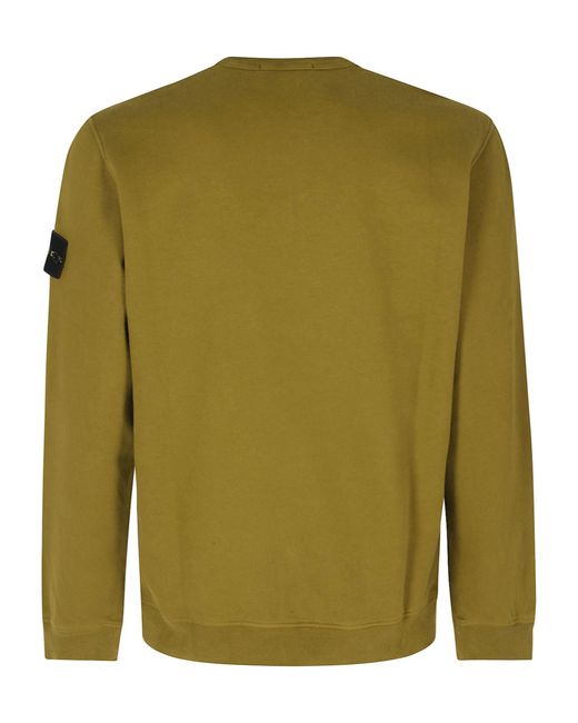 Stone Island Green Crew-Neck Sweatshirt for men