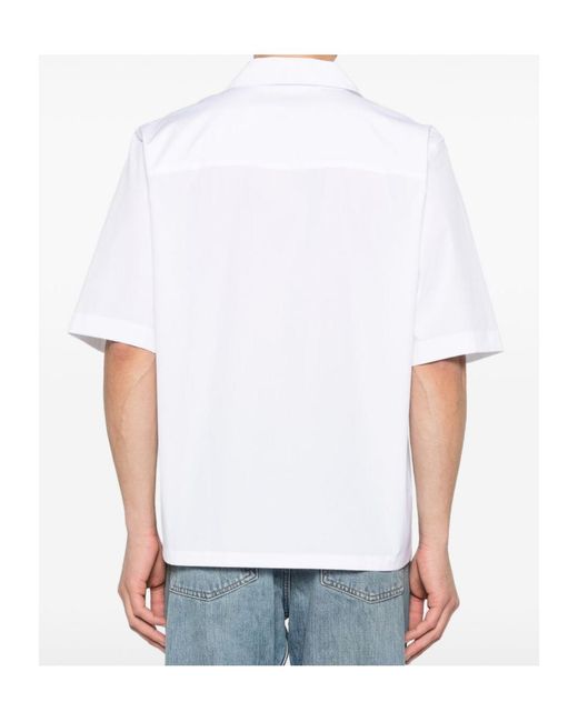 DIESEL White S-Mac Camp Collar Short-Sleeved Shirt for men