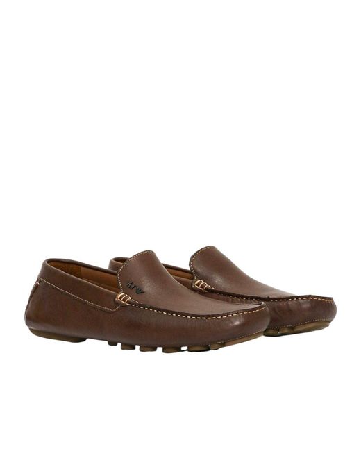 Armani Jeans Brown Flat Business Casual Shoes for men