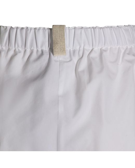 Fabiana Filippi White Elasticated Waistband Trousers