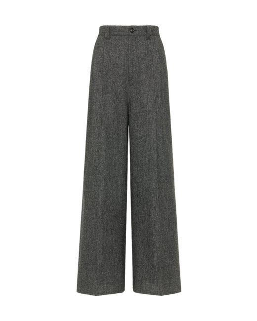 Maison Margiela Gray Wide-Leg Trousers