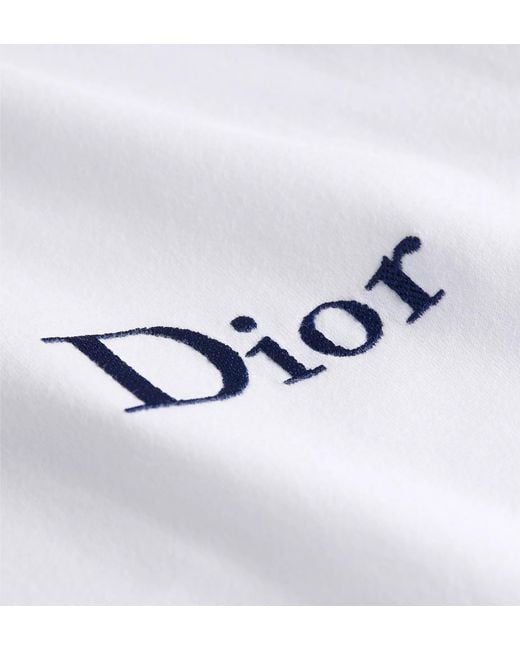 Dior White T-Shirt With Embroidery, Relaxed Fit for men