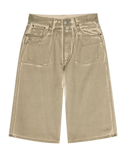 Acne Natural Two-Tone Denim Shorts for men
