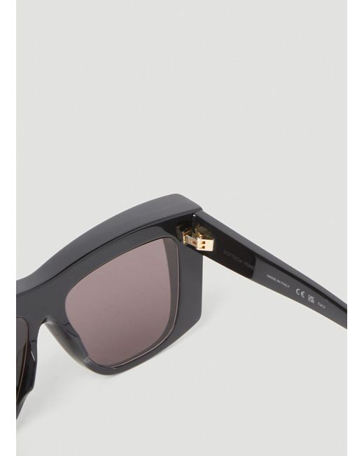 Bottega Veneta Gray Eyewear Square Frame Sunglasses