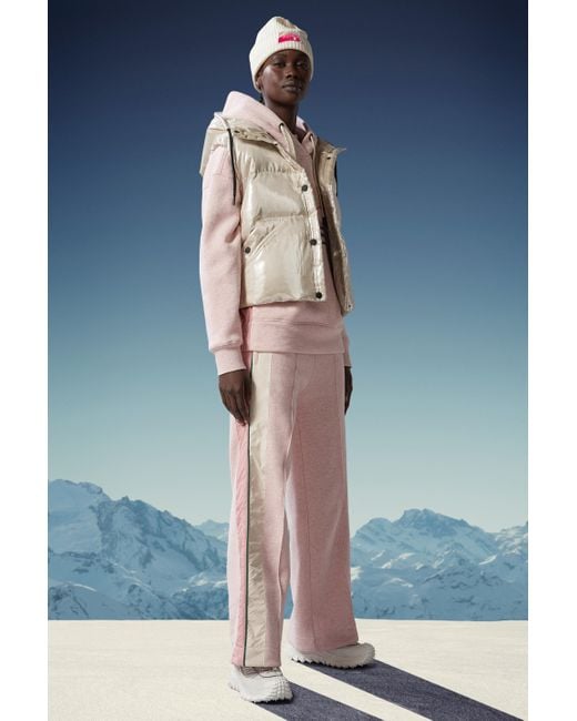 Moncler Pink Grenoble Drawstring Wide Leg Trousers