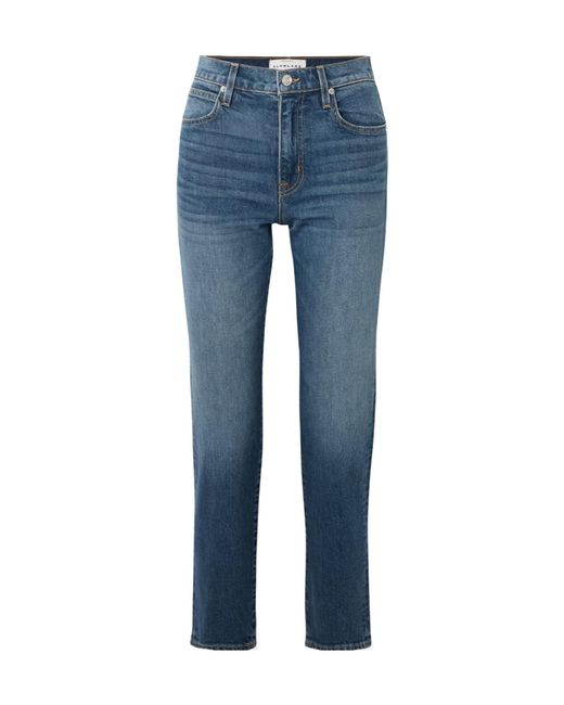 SLVRLAKE Denim Blue Virginia High-Waisted Jeans