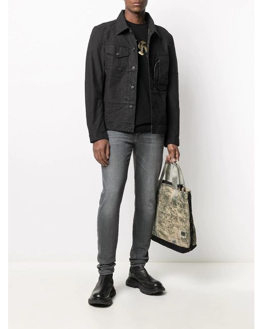 DIESEL Gray D-Amny Mid-Rise Slim-Fit Jeans for men