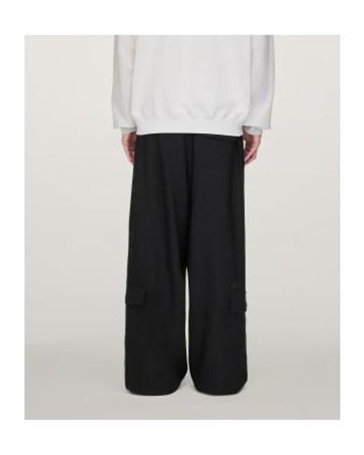 Y-3 Black Sport Uniform Straight Leg Trousers for men