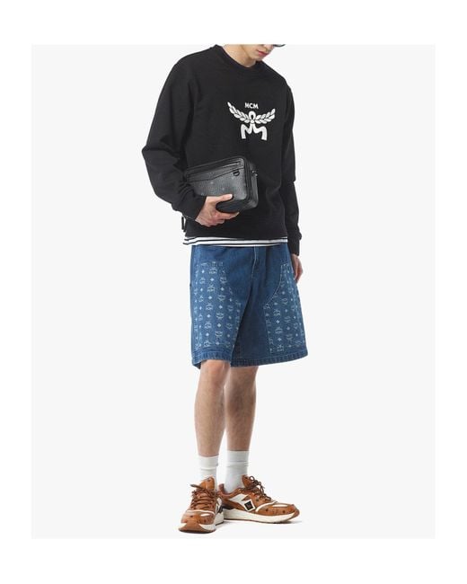 MCM Black Diamond Small Camera Bag for men