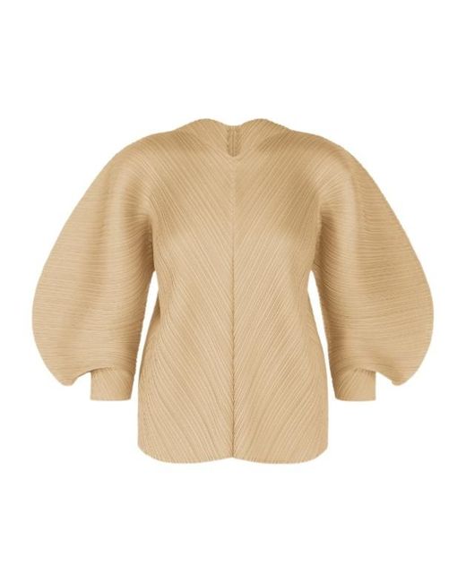 Pleats Please Issey Miyake Natural Coast Top