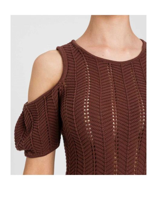 Twinset Brown Fringed Dress