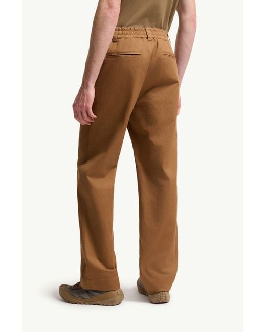 Moncler Brown Cotton Blend Gabardine Pants for men