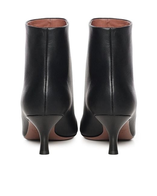 Paris Texas Black Rose Ankle Boots