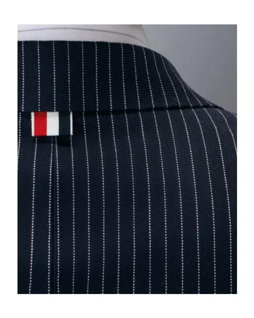 Thom Browne Blue Pinstripe Wool Blazer for men