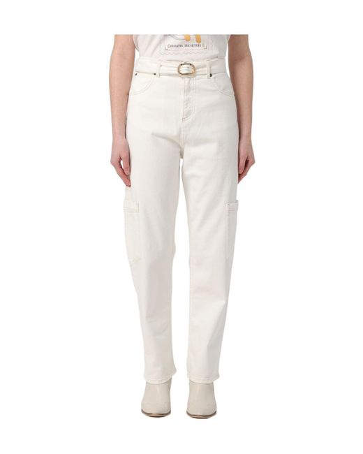 Twinset White Belted Jeans