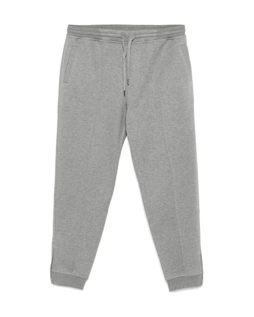 Brunello Cucinelli Gray Drawstring Tapered Leg Track Pants for men