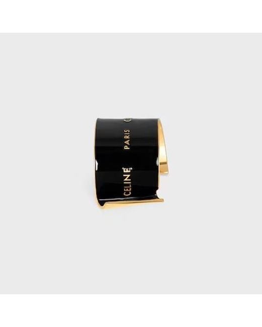 Céline Black Ribbon Large Cuff