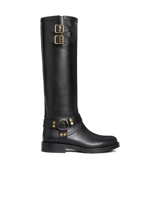 Céline Black High Boot Biker