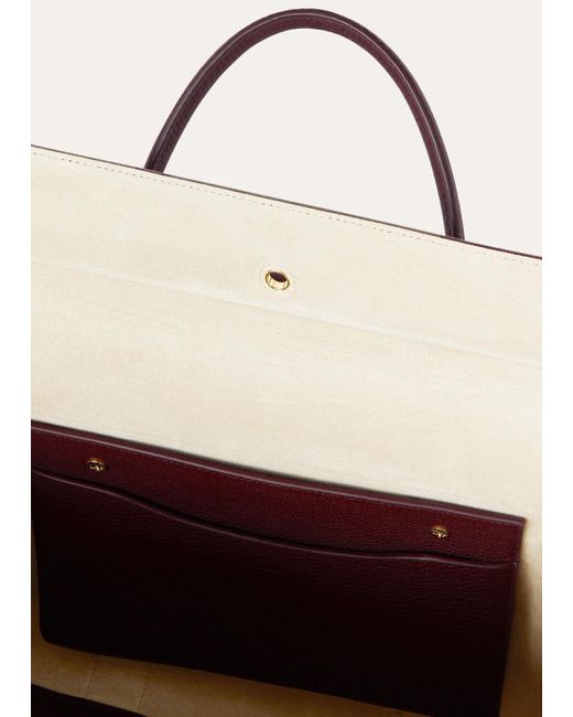 Loro Piana Purple Double-Handle Handbag