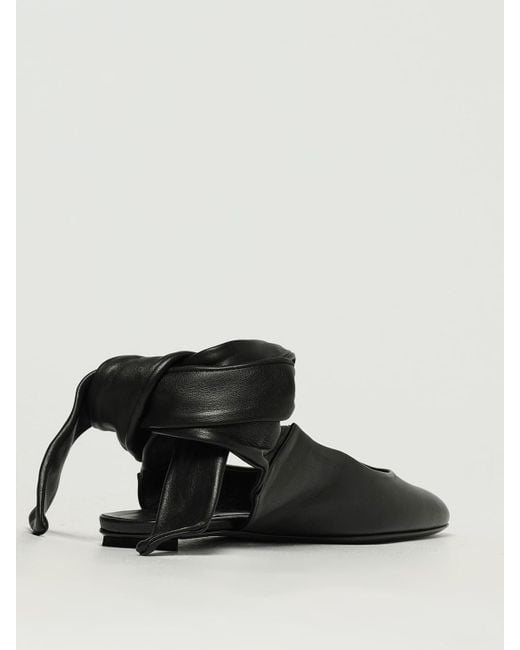 The Attico Black Slingback Flats
