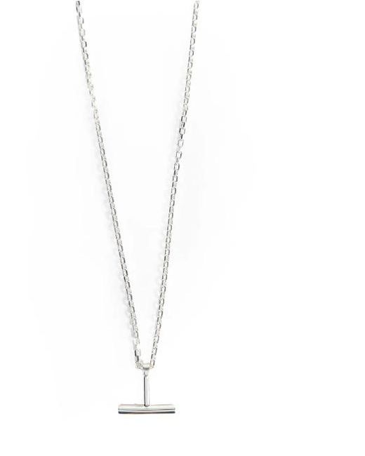 Tom Ford Black T-Bar-Pendant Chain Necklace for men