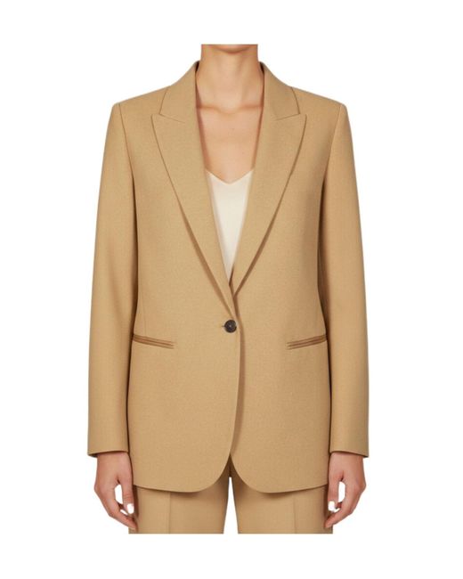 Forte_forte Natural Single-Breasted Suit Jacket