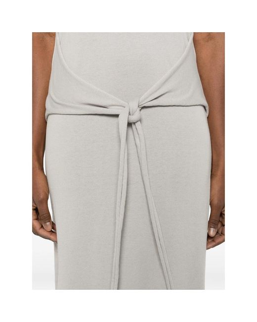 Lemaire White Sleeveless Tied Detail Midi Dress