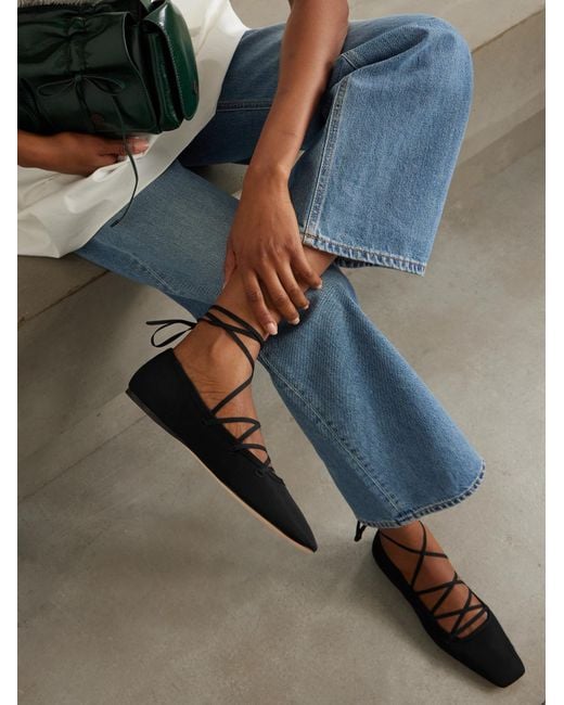 Loeffler Randall Black Grosgrain Ballet Flats