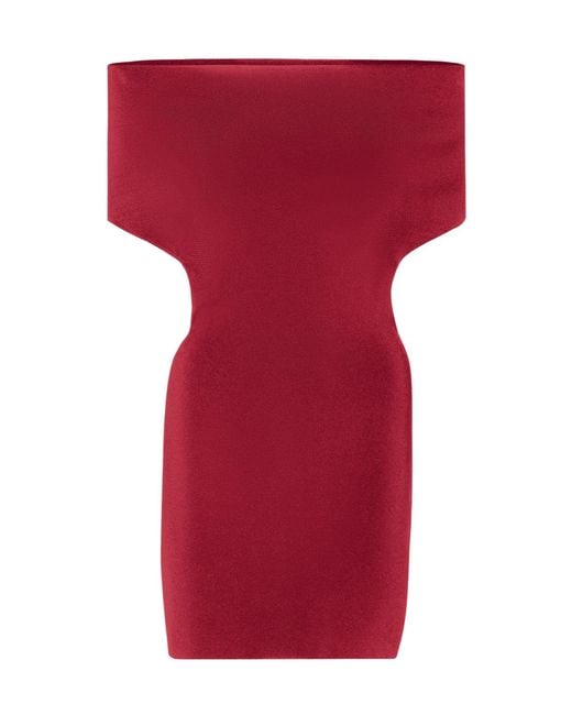 Jacquemus Red Cubista Mini Dress