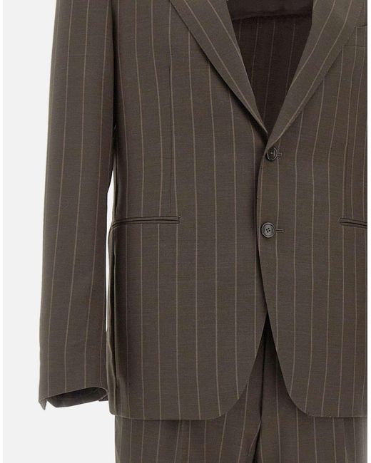Tagliatore Gray Pinstriped Two-Piece Suit for men