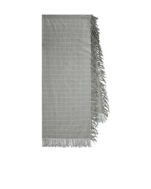 Undercover Gray Plaid Scarf for men