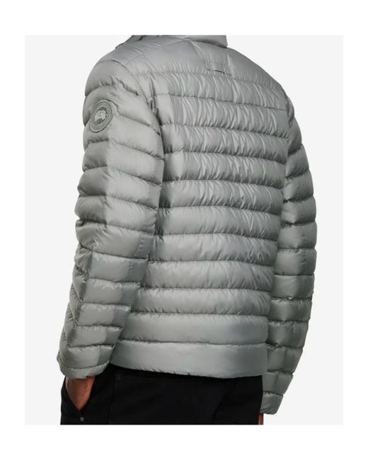 Canada Goose Gray Stratus Logo Patch Puffer Jacket for men