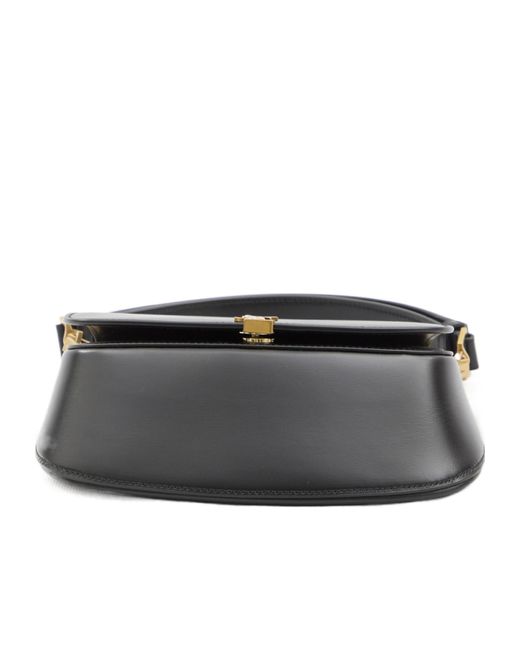 Saint Laurent Black Nola Logo Plaque Tote Bag